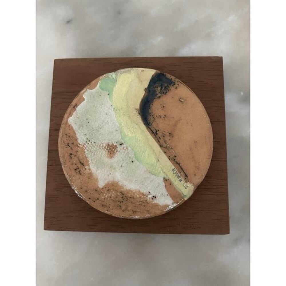 Clay Wood Hand Made Wall Artwork Signed - Picture 1 of 6